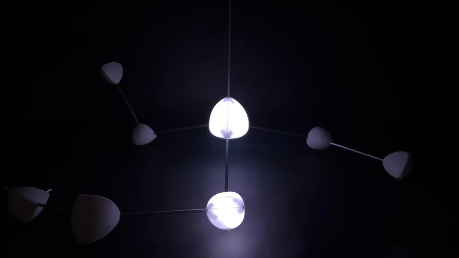 in the stars timepiece, a constellation of lit modules